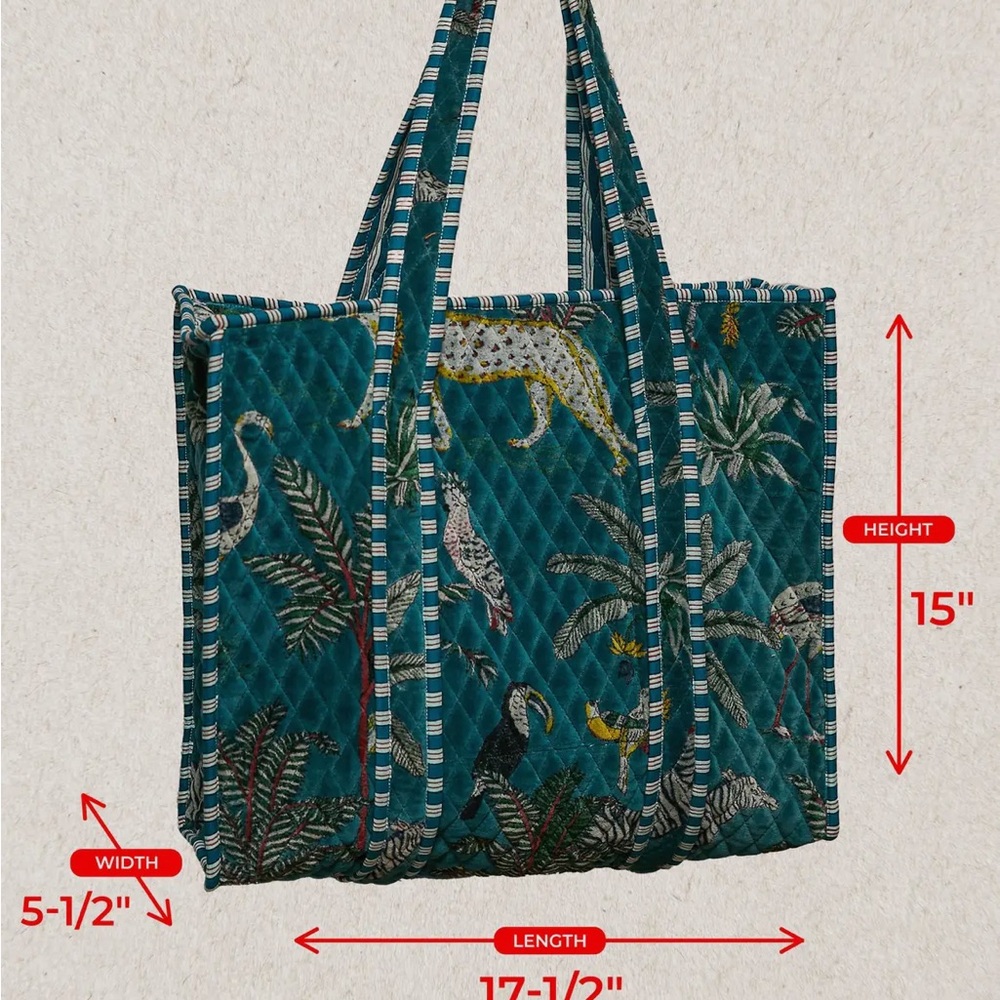 Floral Patterned Tote Bag - Picture 5 of 5